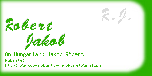 robert jakob business card